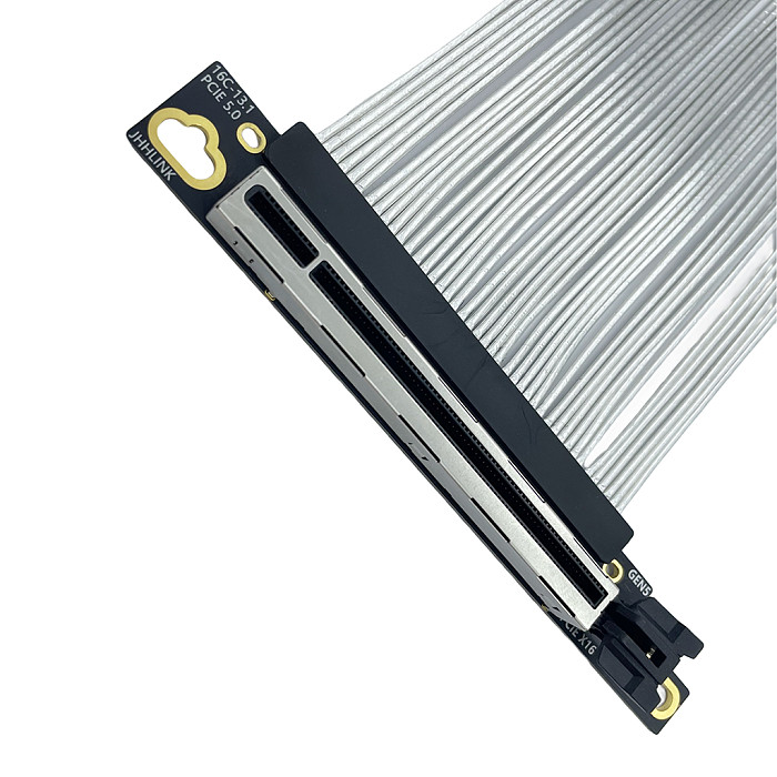 PCIE 5.0 X16 graphics card extension cable, 90 degree right angle GEN5 adapter cable, high-speed lossless soft ribbon cable cable-16AC5