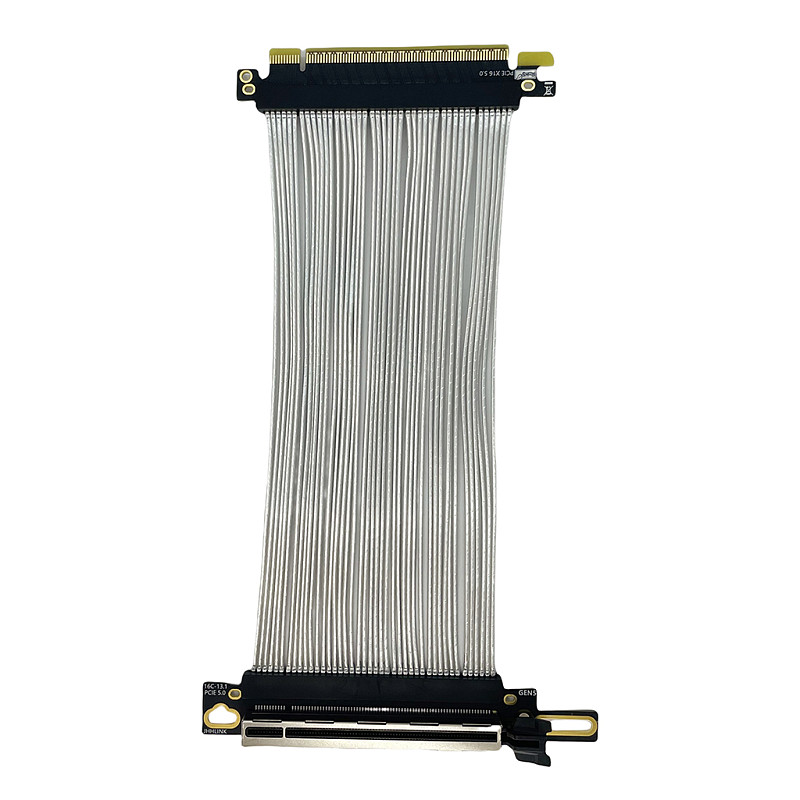 PCIE 5.0 X16 graphics card extension cable, 90 degree right angle GEN5 adapter cable, high-speed lossless soft ribbon cable cable-16AC5