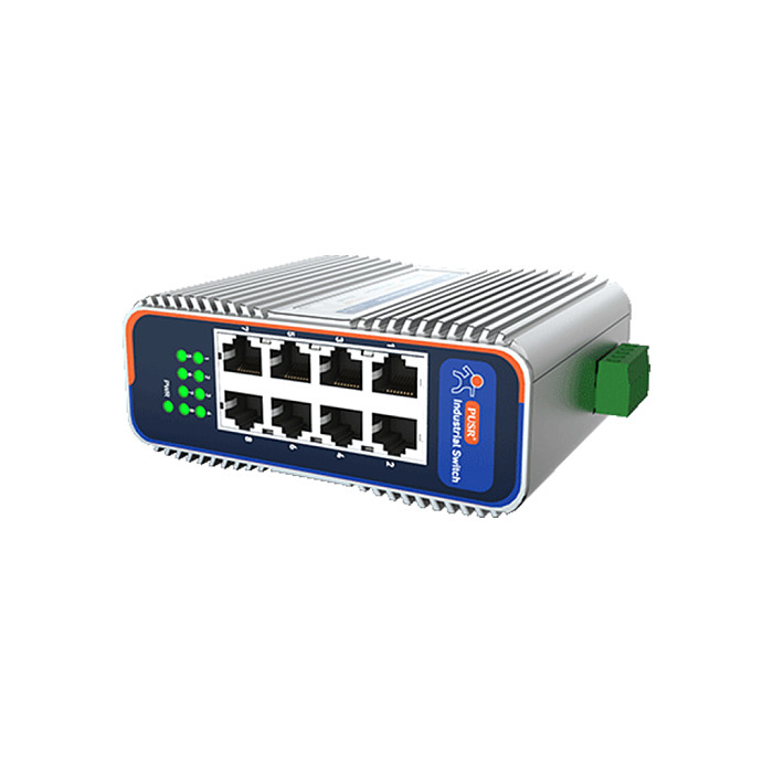 Aluminum Housing DIN-Rail Gigabit Industrial Ethernet Switch USR-ISF1005/ISF1008 For Energy Storage/Automated Industry/Traffic Monitoring Scenarios