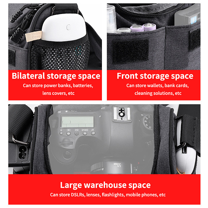DSLR Bag Handbags Waterproof Shoulder Bag Camera Case Portable Handbag for Sony Nikon Canon Panasonic Equipment Crossbody bag