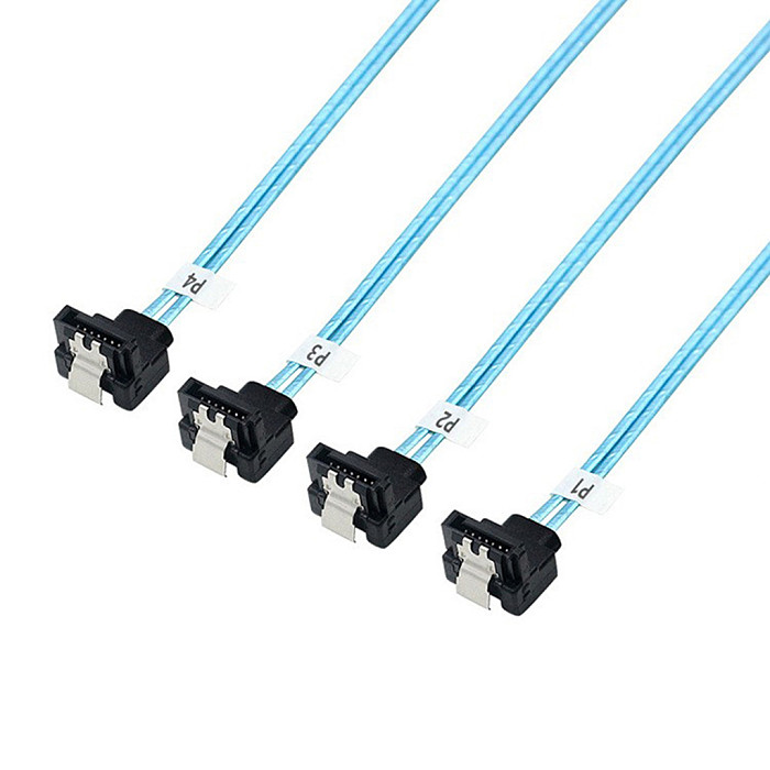4/6/8 SATA to 4/6/8 sata 4.0 7p Female 90/180 Degree with Braided Mesh for Server Computer Host SSD SATA Hard Disk Adapter Cable