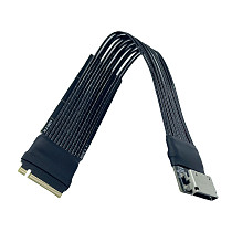 M. 2-to-Oculink Extension Cable NVME to 8611 \ 8612 Adapter Cable PCIE 4.0 X4 gen4 Silver Plated Cable External Graphics Card Dock