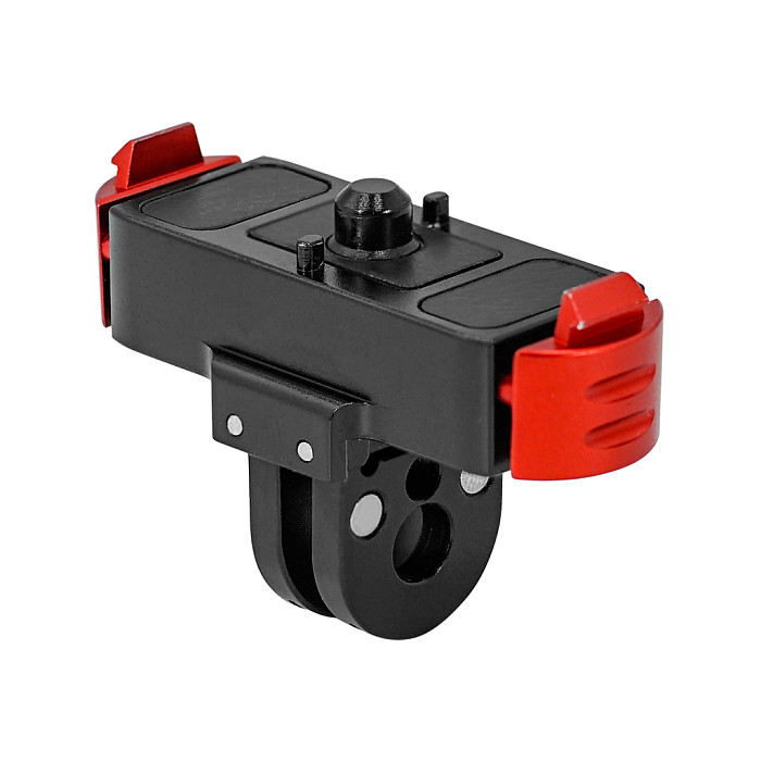 Aluminum Alloy N52 Magnetic Quick Release Base Two Card Bracket Elastic Buckle CNC Machining 1/4 Arri Screw Hole For GOPRO13 Action Camera
