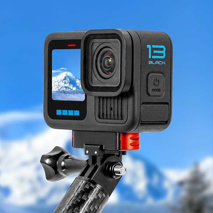 Aluminum Alloy N52 Magnetic Quick Release Base Two Card Bracket Elastic Buckle CNC Machining 1/4 Arri Screw Hole For GOPRO13 Action Camera