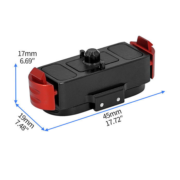 Aluminum Alloy N52 Magnetic Quick Release Base Two Card Bracket Elastic Buckle CNC Machining 1/4 Arri Screw Hole For GOPRO13 Action Camera