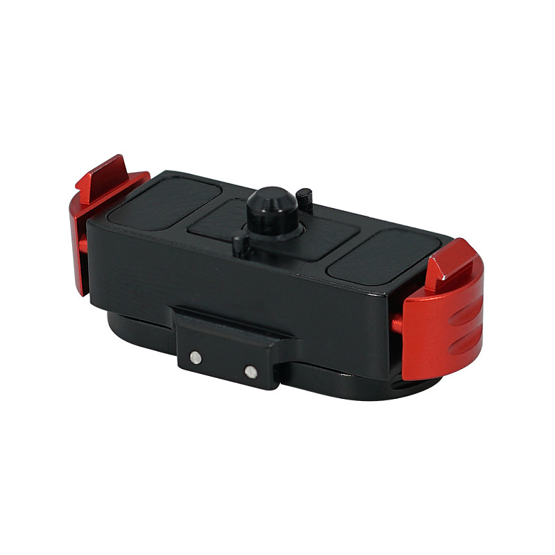 Aluminum Alloy N52 Magnetic Quick Release Base Two Card Bracket Elastic Buckle CNC Machining 1/4 Arri Screw Hole For GOPRO13 Action Camera