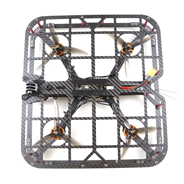 Q4 5IN 230 T3 Carbon Fiber Rack With Protective Frame 5-inch Wide X-shaped
