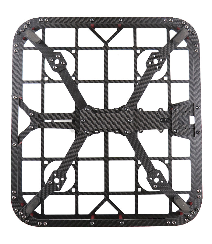 Q4 5IN 230 T3 Carbon Fiber Rack With Protective Frame 5-inch Wide X-shaped