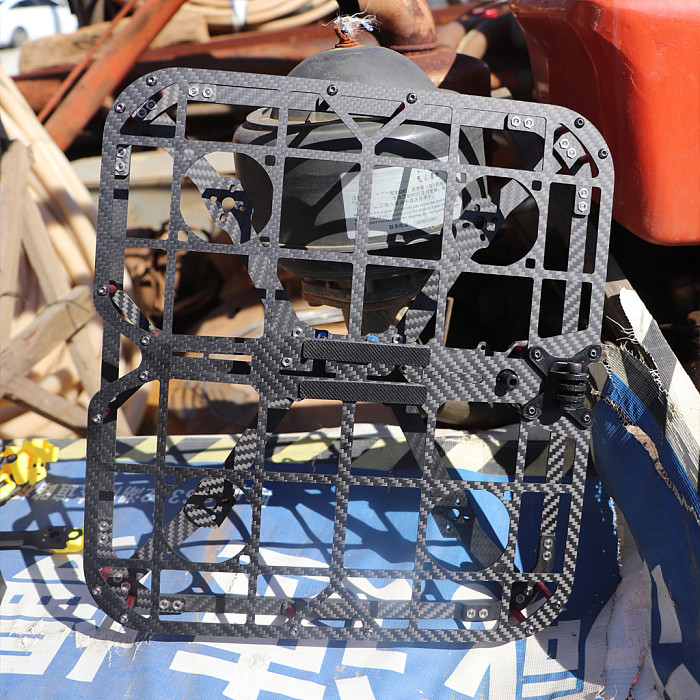 Q4 5IN 230 T3 Carbon Fiber Rack With Protective Frame 5-inch Wide X-shaped