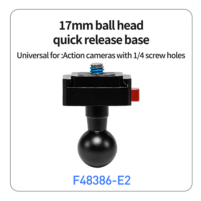 Bike Bicycle Clamp with 17mm Ball Head Adapter Magnetic Quick Mount for Insta360 Go3 Go3S for DJI OSMO 360 Action 5Pro Camera Accessories