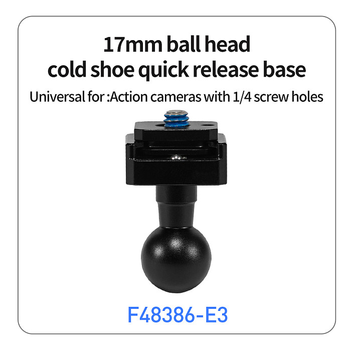 Bike Bicycle Clamp with 17mm Ball Head Adapter Magnetic Quick Mount for Insta360 Go3 Go3S for DJI OSMO 360 Action 5Pro Camera Accessories
