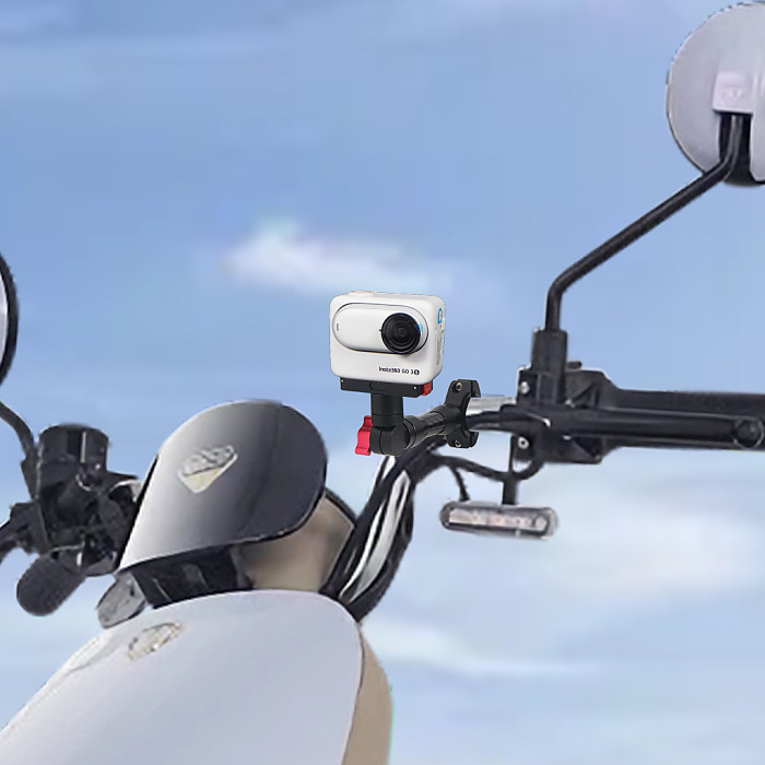 Magnetic Cycling Bracket Quick Release Aluminum Alloy Selfie Stick Extension Rod 1/4 Arri Positioning Hole 360° for Insta360 ACE X3/GOPRO 12/DJI OSMO 360 Pocket3 POCKET4