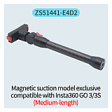 Magnetic Cycling Bracket Quick Release Aluminum Alloy Selfie Stick Extension Rod 1/4 Arri Positioning Hole 360° for Insta360 ACE X3/GOPRO 12/DJI OSMO 360Pocket3