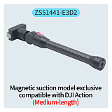 Magnetic Cycling Bracket Quick Release Aluminum Alloy Selfie Stick Extension Rod 1/4 Arri Positioning Hole 360° for Insta360 ACE X3/GOPRO 12/DJI OSMO 360Pocket3