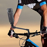 Magnetic Cycling Bracket Quick Release Aluminum Alloy Selfie Stick Extension Rod 1/4 Arri Positioning Hole 360° for Insta360 ACE X3/GOPRO 12/DJI OSMO 360Pocket3