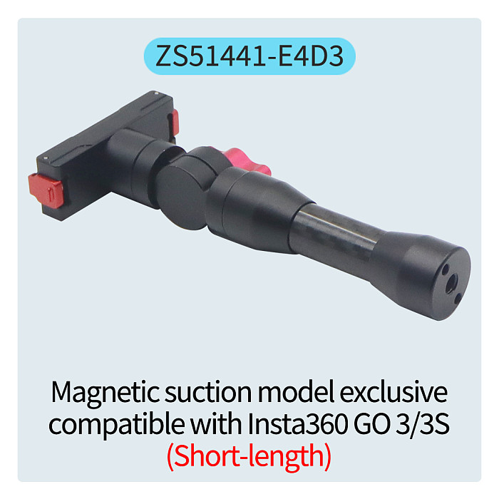 Magnetic Cycling Bracket Quick Release Aluminum Alloy Selfie Stick Extension Rod 1/4 Arri Positioning Hole 360° for Insta360 ACE X3/GOPRO 12/DJI OSMO 360 Pocket3 POCKET4