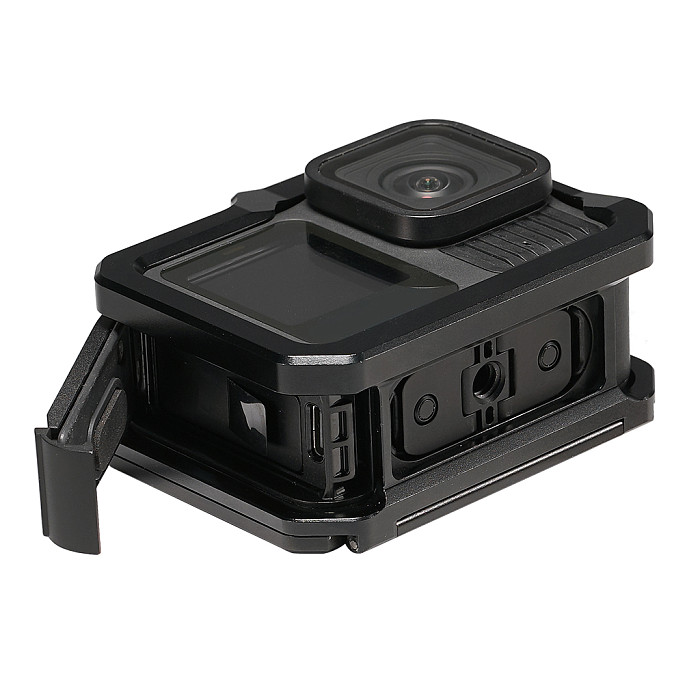 Magnetic Quick Installation Protection Frame Aluminum Alloy Expansion Frame Camera Cage CNC Machining Dual Cold Shoe Holder For GOPRO13/12/11/10/9 Sports Camera