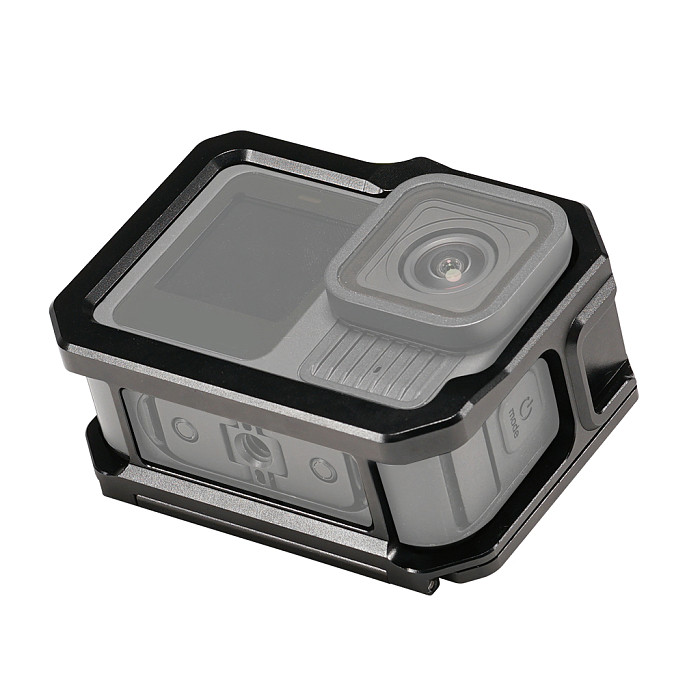 Magnetic Quick Installation Protection Frame Aluminum Alloy Expansion Frame Camera Cage CNC Machining Dual Cold Shoe Holder For GOPRO13/12/11/10/9 Sports Camera