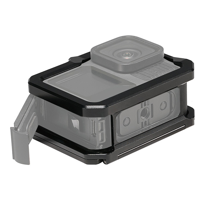 Magnetic Quick Installation Protection Frame Aluminum Alloy Expansion Frame Camera Cage CNC Machining Dual Cold Shoe Holder For GOPRO13/12/11/10/9 Sports Camera