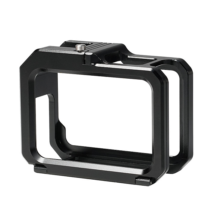 Magnetic Quick Installation Protection Frame Aluminum Alloy Expansion Frame Camera Cage CNC Machining Dual Cold Shoe Holder For GOPRO13/12/11/10/9 Sports Camera