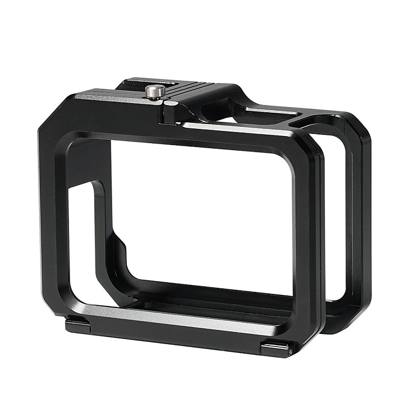 Magnetic Quick Installation Protection Frame Aluminum Alloy Expansion Frame Camera Cage CNC Machining Dual Cold Shoe Holder For GOPRO13/12/11/10/9 Sports Camera
