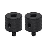 2 Pcs Aluminum 1/4-20 Female to M5-0.8/M4-0.7 Male Head Tripod Adapter Screw with Reinforced Side Hole Outer Size D15*20mm Suitable for Fuji with 1/4 Screw and M5/M4 Screw Hole Sony DSLR Microslr Accessories etc. Suitable for DJI GOPRO Sports Camera Accessories etc.