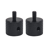 2 Pcs Aluminum 1/4-20 Female to M5-0.8/M4-0.7 Male Head Tripod Adapter Screw with Reinforced Side Hole Outer Size D15*20mm Suitable for Fuji with 1/4 Screw and M5/M4 Screw Hole Sony DSLR Microslr Accessories etc. Suitable for DJI GOPRO Sports Camera Accessories etc.
