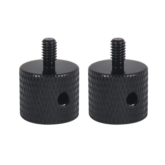 2 Pcs Aluminum 1/4-20 Female to M5-0.8/M4-0.7 Male Head Tripod Adapter Screw with Reinforced Side Hole Outer Size D15*20mm Suitable for Fuji with 1/4 Screw and M5/M4 Screw Hole Sony DSLR Microslr Accessories etc. Suitable for DJI GOPRO Sports Camera Accessories etc.
