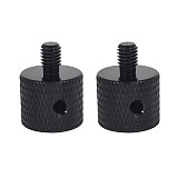 2 Pcs Aluminum 1/4-20 Female to M5-0.8/M4-0.7 Male Head Tripod Adapter Screw with Reinforced Side Hole Outer Size D15*20mm Suitable for Fuji with 1/4 Screw and M5/M4 Screw Hole Sony DSLR Microslr Accessories etc. Suitable for DJI GOPRO Sports Camera Accessories etc.