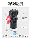 360 Swivel Tripod Head Adapter Magnetic Base for GOPRO 13 for DJI OSMO 360 ACTION5 PRO POCKET4 Insta360 Go3/Go3s Action Camera Bracket 10KG Load