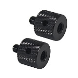 2 Pcs Aluminum 1/4-20 Female to M5-0.8/M4-0.7 Male Head Tripod Adapter Screw with Reinforced Side Hole Outer Size D15*20mm Suitable for Fuji with 1/4 Screw and M5/M4 Screw Hole Sony DSLR Microslr Accessories etc. Suitable for DJI GOPRO Sports Camera Accessories etc.