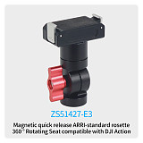 360 Swivel Tripod Head Adapter Magnetic Base for GOPRO 13 for DJI OSMO 360 ACTION5 PRO POCKET4 Insta360 Go3/Go3s Action Camera Bracket 10KG Load