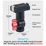 360 Swivel Tripod Head Adapter Magnetic Base for GOPRO 13 for DJI OSMO 360 ACTION5 PRO POCKET4 Insta360 Go3/Go3s Action Camera Bracket 10KG Load