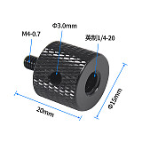 2 Pcs Aluminum 1/4-20 Female to M5-0.8/M4-0.7 Male Head Tripod Adapter Screw with Reinforced Side Hole Outer Size D15*20mm Suitable for Fuji with 1/4 Screw and M5/M4 Screw Hole Sony DSLR Microslr Accessories etc. Suitable for DJI GOPRO Sports Camera Accessories etc.