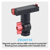 360 Swivel Tripod Head Adapter Magnetic Base for GOPRO 13 for DJI OSMO 360 ACTION5 PRO POCKET4 Insta360 Go3/Go3s Action Camera Bracket 10KG Load