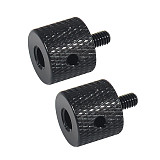 2 Pcs Aluminum 1/4-20 Female to M5-0.8/M4-0.7 Male Head Tripod Adapter Screw with Reinforced Side Hole Outer Size D15*20mm Suitable for Fuji with 1/4 Screw and M5/M4 Screw Hole Sony DSLR Microslr Accessories etc. Suitable for DJI GOPRO Sports Camera Accessories etc.