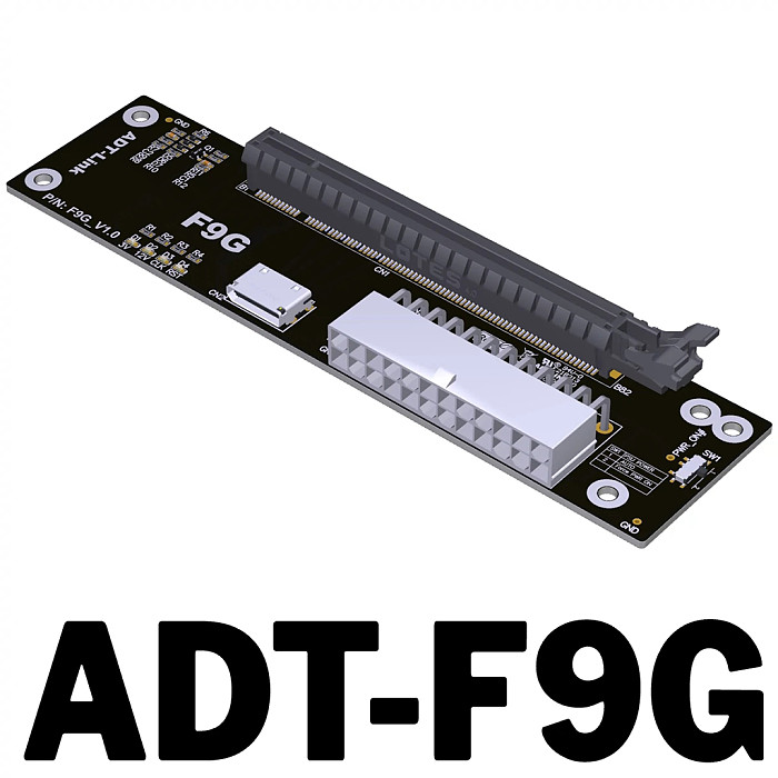 (ADT Link) F9G OCuLink Interface External Graphics Card Docking Station ATX Type Open PCIe 4.0 64Gbps Extension Cable ADT-F4Q