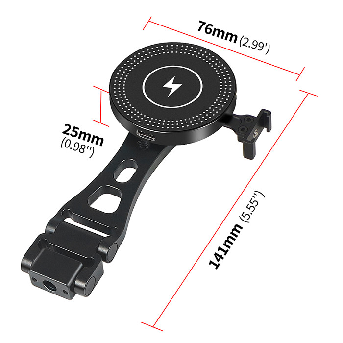 Wireless Magnetic Charger Mobile Phone Holder Stand Tripod Adapter 1/4 Arri Mount Cold Shoe for MagSafe Magnet Charging Station