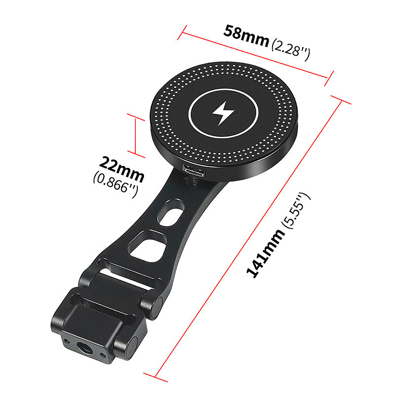 Wireless Magnetic Charger Mobile Phone Holder Stand Tripod Adapter 1/4 Arri Mount Cold Shoe for MagSafe Magnet Charging Station