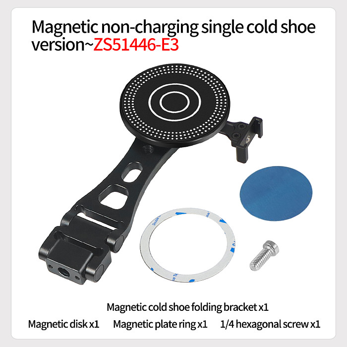 Wireless Magnetic Charger Mobile Phone Holder Stand Tripod Adapter 1/4 Arri Mount Cold Shoe for MagSafe Magnet Charging Station