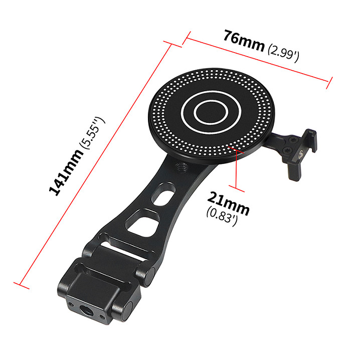 Wireless Magnetic Charger Mobile Phone Holder Stand Tripod Adapter 1/4 Arri Mount Cold Shoe for MagSafe Magnet Charging Station