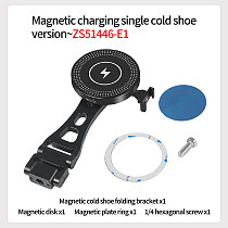 Wireless Magnetic Charger Mobile Phone Holder Stand Tripod Adapter 1/4 Arri Mount Cold Shoe for MagSafe Magnet Charging Station