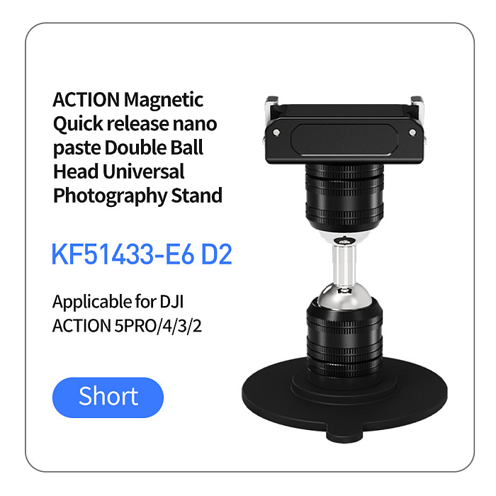 Magnetic Rechargeable Camera Mount 1/4 Quick Release 360° Damping For DJI OSMO 360 Action 5 Pro POCKET4/GoPro 13/360 Go 3s