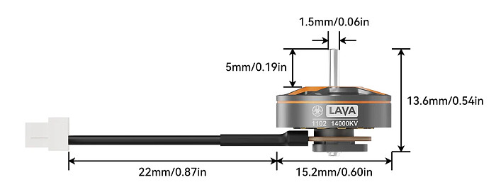 BetaFPV LAVA Series 1102 14000KV Brushless Motors 22mm 44mm 1611 1608 3 Paddle For Pavo Femto Brushless BWhoop Frame Drone Parts