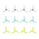 BETAFPV Gemfan 1611 3-Blade Propellers 1.5mm Center Hole Transparent Grey/Blue/Yellow Compatible With 0802-1102 Brushless Motors