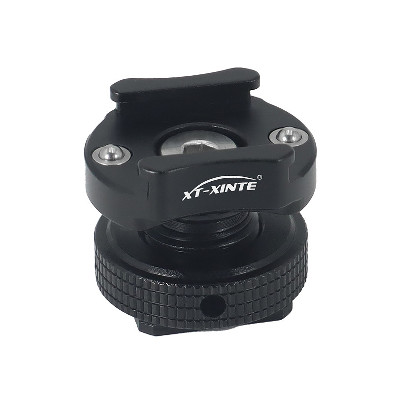 XT-XINTE Aluminum alloy rotatable Wireless microphone elastic clamping cold shoe support base mount Bracket Camera Accessory for DJI Mic 1/2 Moma