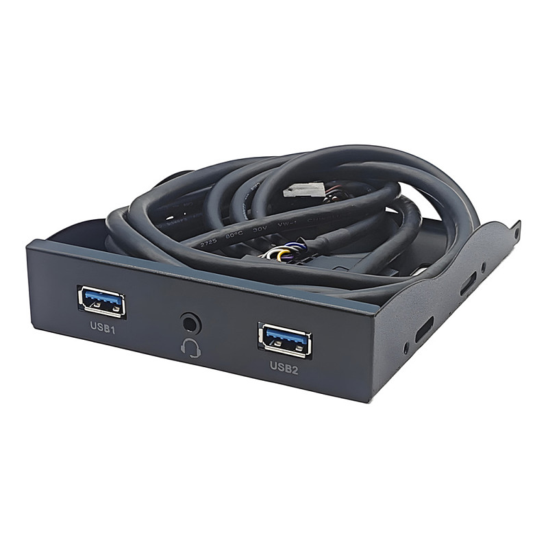USB Front Panel For PC USB 3.2 GEN1 3.5 Inch Floppy Drive Bay HD-AUDIO audio 19 PIN to A port 4 headphone sockets