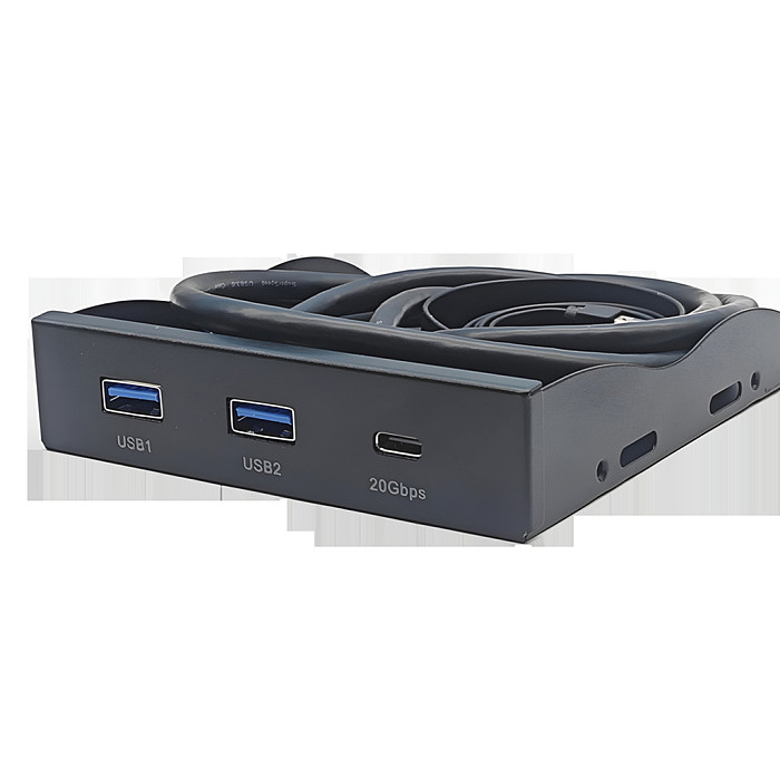 USB Front Panel For PC USB 3.2 GEN2 TYPE-C floppy drive Bay 3.5-inch panel 19PIN to A port TYPE-E to C port 20Gbps
