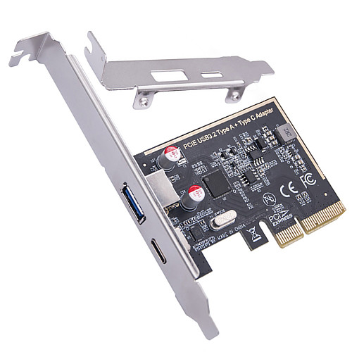 USB 3.2 gen2 dual channel 10Gbps PCIE USB3.2 Type A + Type C Adapter Desktop computer PC expansion card