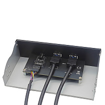 USB Front Panel For PC USB 3.2 GEN1 3.5 Inch Optical Drive Bay HD-AUDIO audio 19 PIN to A port Optical drive Panel 2U+AUDIO